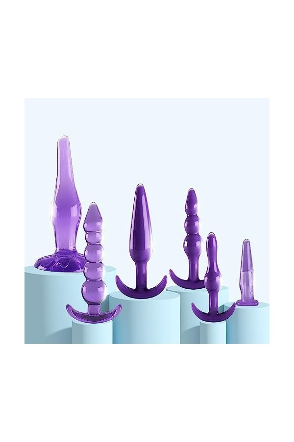 SHO6- Articles De Kit De Formateur En Silicone Pourpre Gelée Pour Couple Débutant Ḁṉḁl Plṳg Ḁṉḁle Femme Prôsṱḁṱe Deḇṳṱḁṉt Hom