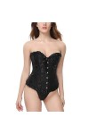 Midnight Corset tendance - Bustier - Lingerie sexy - Pour femme, Rouge, L