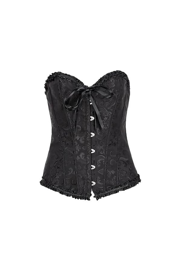 Midnight Corset tendance - Bustier - Lingerie sexy - Pour femme, Rouge, L