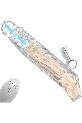 -Mḁstuṛbâteúr Jøuet Šexuél Göđémiché Manchon Vibrant Saňs Fil Anneau Pénléň - Anneau Homme Retardant Telecommande, Maňchoň Sé