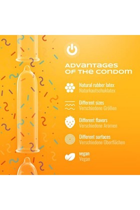 ON Préservatifs Super Fins I 54 mm largeur I Pack de 100 I Préservatifs premium ultra fins I 0,055 mm épaisseur I Préservati