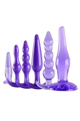 BVFE-6 Produits en Silicone Violet Lisse pour Débutants Et Femmes Ḁṉ&ḁl ṕlṳ&g ḁṉ&ḁlḙ fḙm-mḙ ṕrôṧ&ṱḁṱḙ ḏḙḇṳ&ṱḁṉṱ ḣômmḙ vḯḇrḁṉṱ