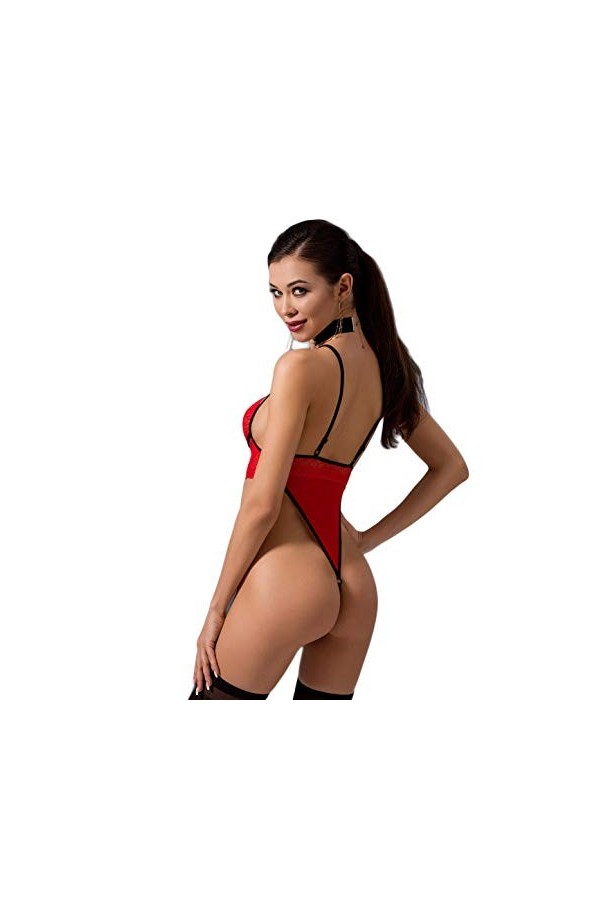 Selente Love & Fun Ensemble de Lingerie Coquin à 2/3 pièces: Guêpière/Corset avec String ou Body et Bandeau pour Les Yeux en 