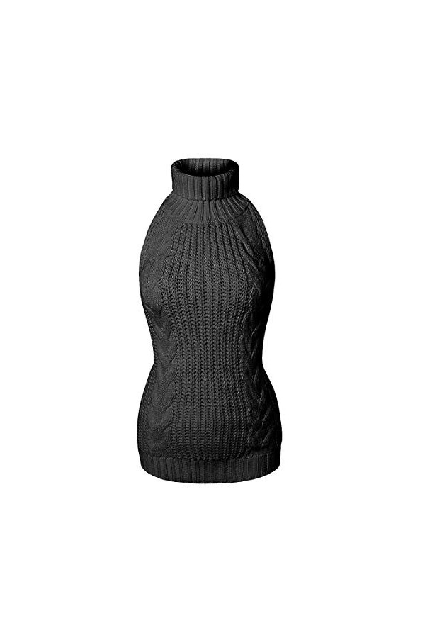 YUANMO Sexy Erotique Lingerie Femme Pull à col roulé sans manches Style Japonais Pull Anime Cosplay