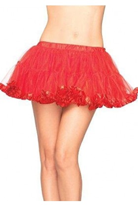 Leg Avenue Jupon Volumisant Transparent Rouge Taille Unique