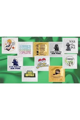 Préservatif Humoristique - Lot de 10 - Idée de Cadeau Drôle - Imprimé en France - En Latex Fin et Résistant LE COIN POP CULT