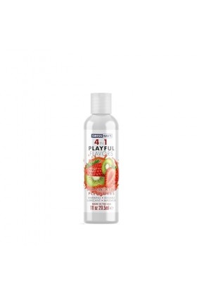 Swiss Navy - Playful 4 in 1 Lubricant with Straw-Kiwi Pleasures Flavor - 118ml