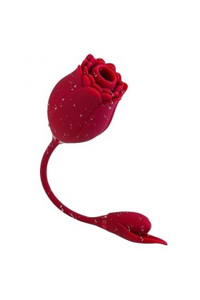 Portable Vibro masseur fleur de rose Clitoridien Massage Langue Vìbrante pour Femme Vìbr?-Masseur clitoridien Suceur Stimulat