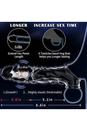 Gø-Dë Enorme Gaines Pour Péņę Realiste Pé Manchon de Verrouillage Pour Homme Vibratingk Péņę Manchon de Péņę Pour Hommes Thre