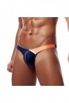 Lot de 4 Homme String Slip Tangas sous-vêtement Élastique Lingerie G-String Bikini Respirant Briefs Thong T-Back M