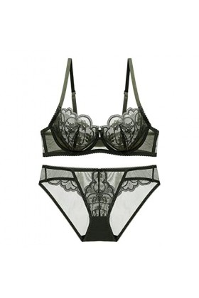 WEITING Ensemble de soutien-gorge en dentelle ultra fine 2023 - Lingerie sexy en maille transparente - Sous-vêtements pour fe