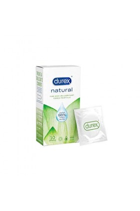 DUREX Lot de 3 x 10 Préservatifs Natural - Préservatifs Fins et Lubrifiés à base deau