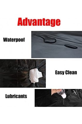 Déversement de lubrifiant pour draps en PVC noir de 220 cm, imperméable, humide