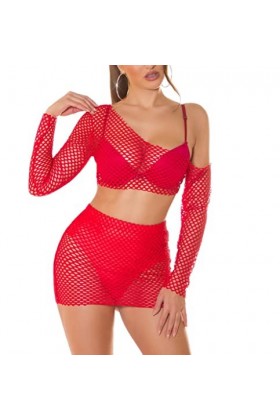 Hot Gogo Filet 2 pièces Transparent Taille unique Taille unique 