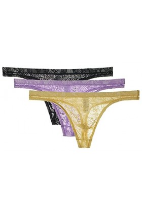 Yomie Culotte Ultra-Fine pour Hommes en Dentelle Transparente Douce Sexy String