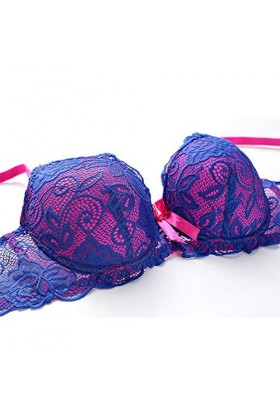 WENJUN Ensemble soutien-gorge sexy pour femme avec soutien-gorge push-up à armatures et string - Couleur : rose, taille : 95 