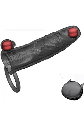 - Sèxtôysé Ġõđẹ Manchon de Pénis Pour Hommes, Vîbrante Manchon de Pénis Extension de Filetage Cock Manches Dick Sock Préserva