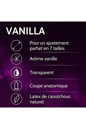 VIBRATISSIMO Préservatifs XXL Vanille 100 unités I Préservatifs Premium I Condoms for Men I Préservatifs ultra fins & aromati