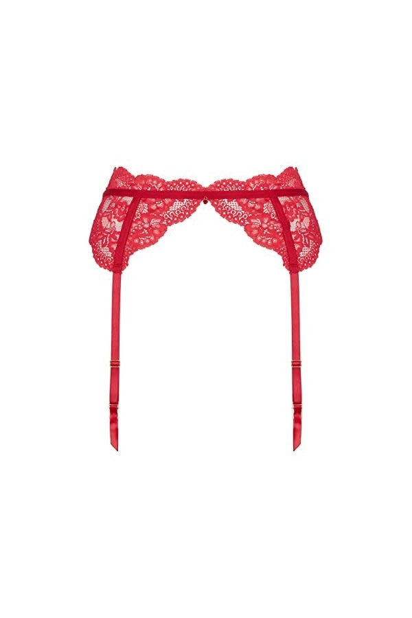 Ann Summers Porte-jarretelles sexy en dentelle durable pour femme Rouge, Rouge, M