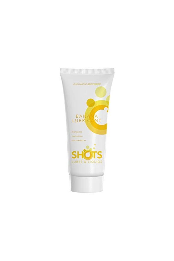 Shots Pharmquests SHT250 Lubrifiant - Testé Dermatologiquement - Arôme de Banane - 100 ml