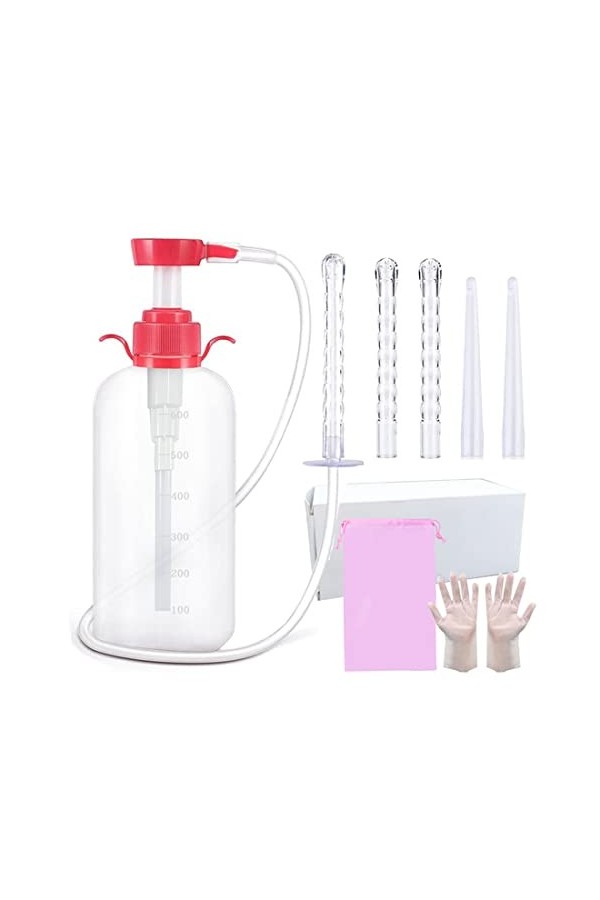 Kit Portable De Système De Nettoyage Manuel à Pression Réutilisable, Système De Nettoyage De Produits D’irrigation Du Côlon A