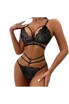 Lingerie Sexy &nbsp;Ensemble De Lingerie Érotique Ensemble De sous-Vêtements À Col en V Profond,Gris,M