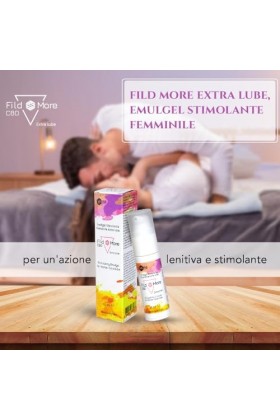 "Fild More Extra Lube - Lubrifiant intime naturel et stimulant féminin avec de lhuile de chanvre, sel de sodium dacide hyal