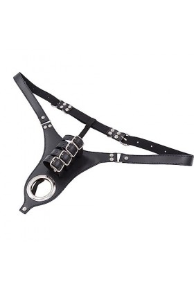 Sexy Mankini Leather Triangle Briefs Manservant Costume-Male Only