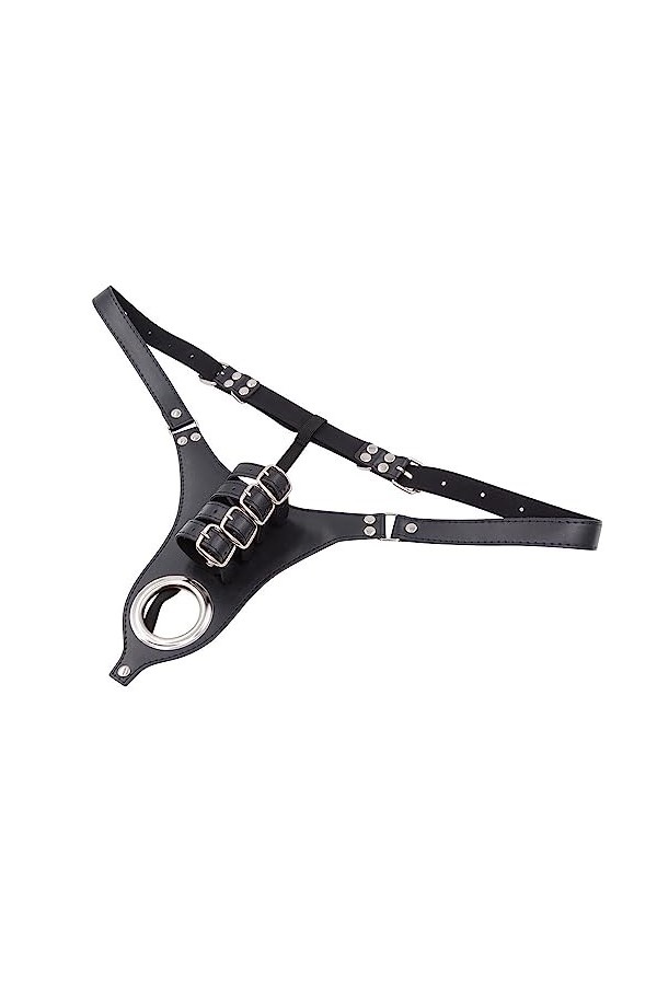 Sexy Mankini Leather Triangle Briefs Manservant Costume-Male Only