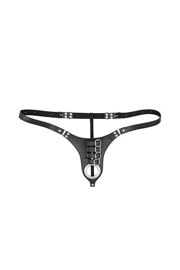 Sexy Mankini Leather Triangle Briefs Manservant Costume-Male Only