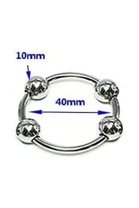 kumeier-CA Anneau de Massage en métal Multifonctionnel de Haute qualité avec Anneau pour Homme détachable à 4 Perles 40 mm .