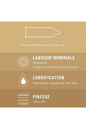 Durex - Lot de 16 Préservatifs Nude Sensation Peau Contre Peau, dun Gel Sensitive de 50 ml et dun Gel Naturel Extra Sensiti