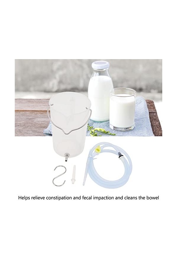 Pyhodi Kit de Seau de Lavement à café, Kit de Lavement Réutilisable avec Tuyau en Silicone, Embout de Lavement et Valve de Dé