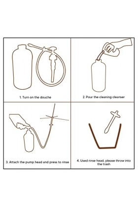 Douche Vaginale Réutilisable, Douche Vaginale Réutilisable pour Femme Douche Anale Système de Nettoyage Vaginal Douche Vagina