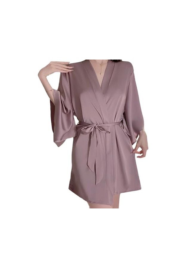 EnTyze Pyjama Sexy, Tentation Transparente, avec Coussinets dallaitement, Chemise de Nuit à Bretelles, Peignoir et Ensemble 