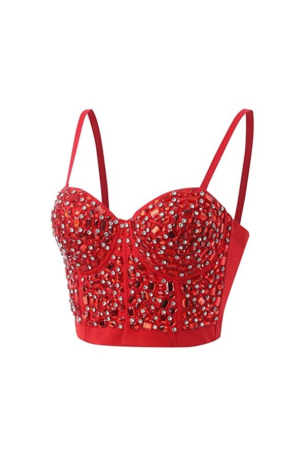 Y2k - Corset bustier pour femme - Soutien-gorge - Débardeur à bretelles - Crop Top - Corsage - Clubwear - T-shirt de corps - 