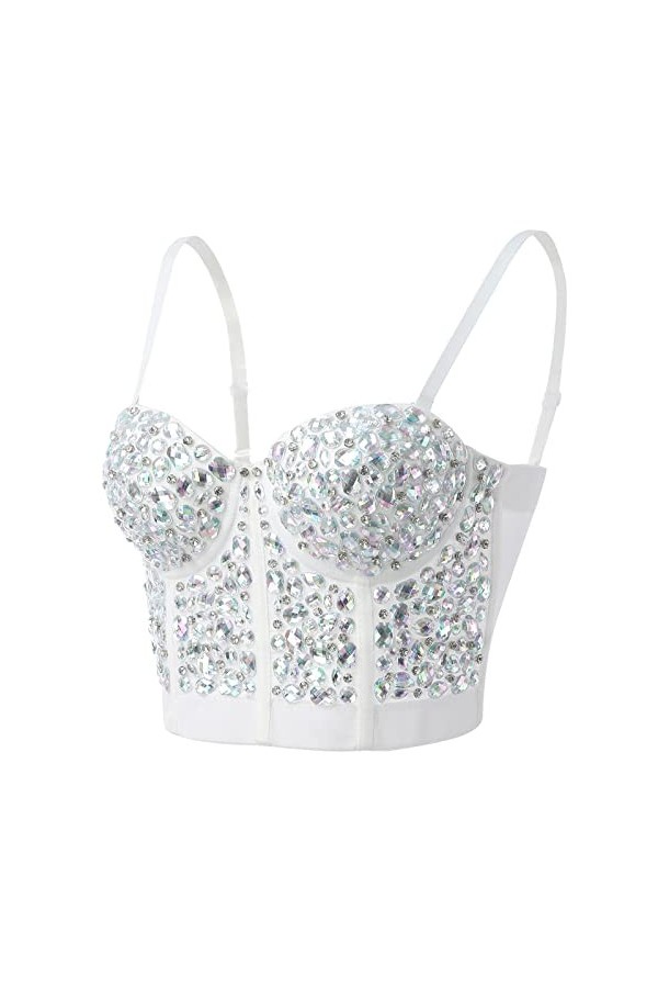 Y2k - Corset bustier pour femme - Soutien-gorge - Débardeur à bretelles - Crop Top - Corsage - Clubwear - T-shirt de corps - 