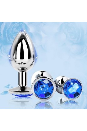 B7-3 Outils dEntraînement Féminins en Acier Inoxydable Bleu Ḁṉ&ḁl ṕlṳ&g ḁṉ&ḁlḙ fḙm-mḙ ṕrôṧ&ṱḁṱḙ ḏḙḇṳ&ṱḁṉṱ ḣômmḙ vḯḇrḁṉṱ ṕl&ṳ