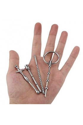 DanTanes 4pcs Alternative Amusante durètre en métal dacier Inoxydable pour stimuler Le bâton doeil de Cheval