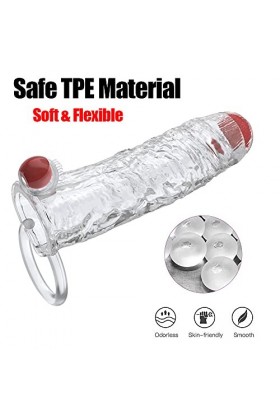 UTHTY Enorme Manchon de Péņę Pour Hommes, Vîbrante Manchon de Péņę Extension de Filetagek Manches Dick Sock Préservatifs Réut