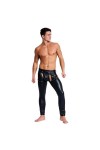 ARIASS Leggings Wetlook for Hommes, Collants Sexy en Latex à Entrejambe Ouvert, Pantalons à Fermeture éclair for vêtements ér