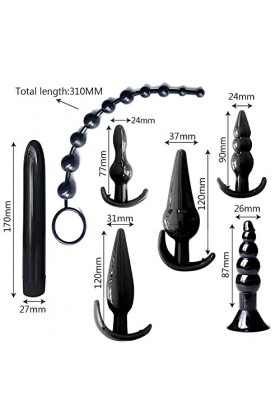 - Ğôde 7Pcs Ànâl Plug Débutants Silicones Set - Jeux de Rôle - Meilleure Idée Pour Coffret Cadeau de Coeur, Jouets Stimulateu