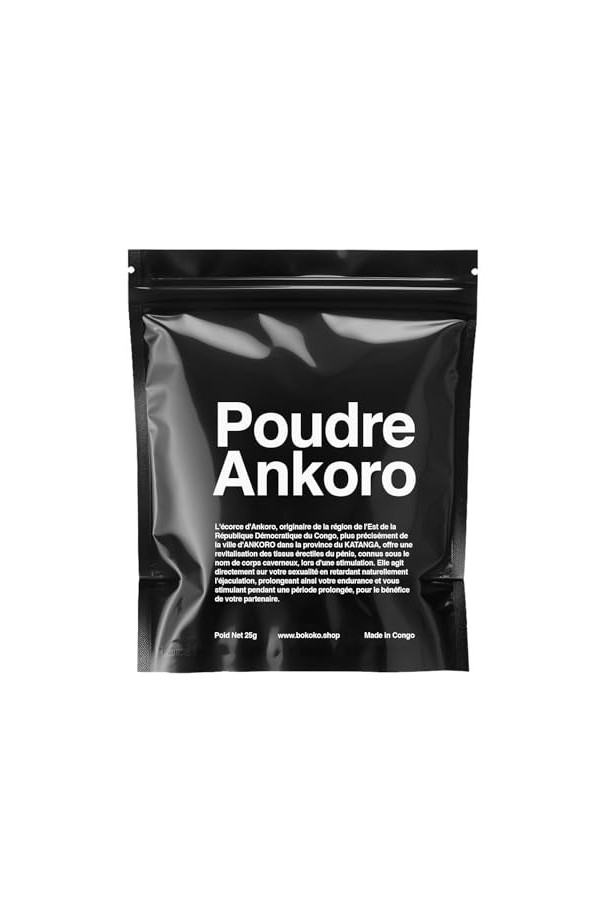 25g POUTOULOU - APHRODISIAQUE NATUREL - LA POUSSIERE DU CONGO - POUDRE ANKORO 100% NATUREL - ENDURANCE AU LIT - RETARDANT SEX