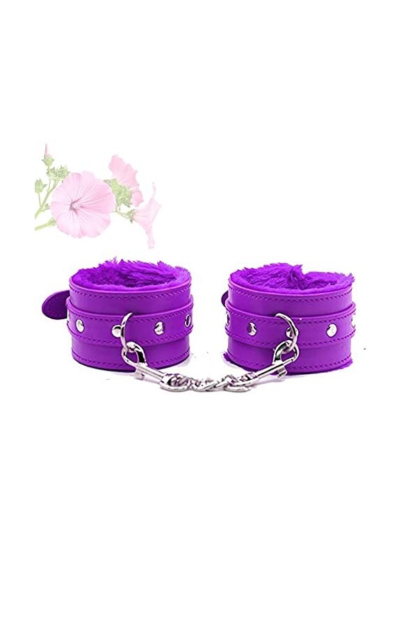 Accessoires de yoga en cuir réglable violet