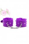 Accessoires de yoga en cuir réglable violet