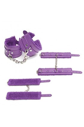 Accessoires de yoga en cuir réglable violet