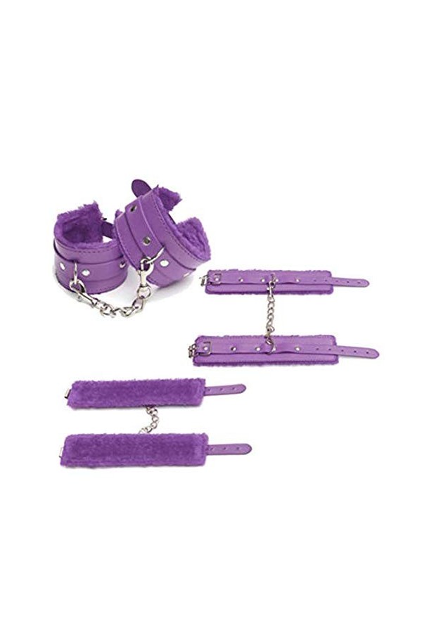 Accessoires de yoga en cuir réglable violet