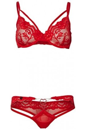 obsessive Ensembles Sexy Femme Rouge 829-Set-3 Taille L-XL