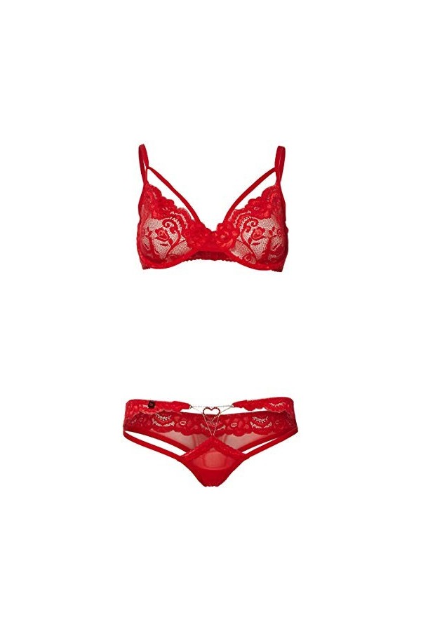 obsessive Ensembles Sexy Femme Rouge 829-Set-3 Taille L-XL