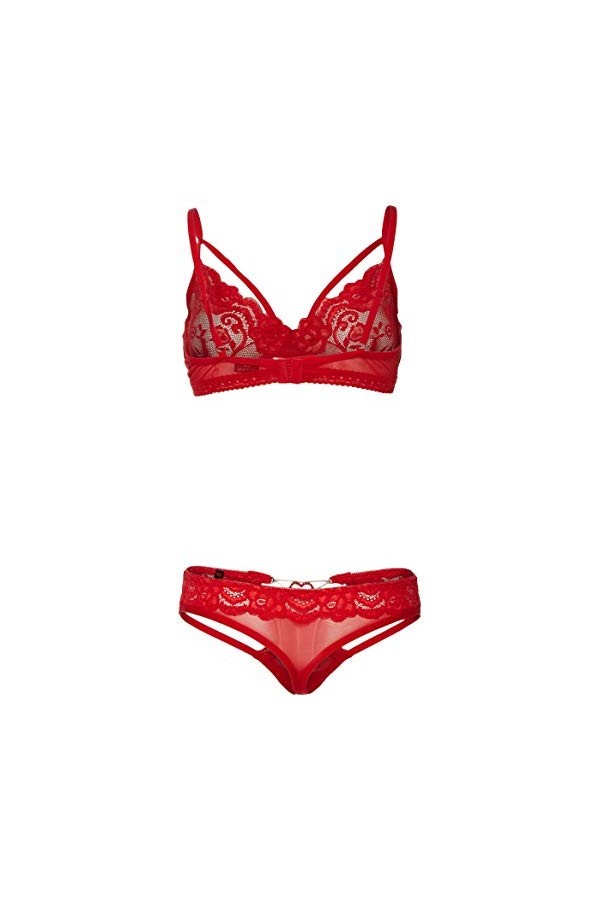 obsessive Ensembles Sexy Femme Rouge 829-Set-3 Taille L-XL